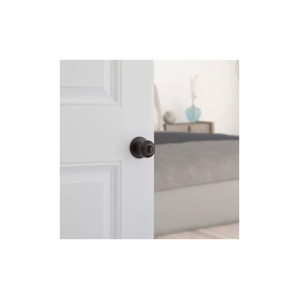 Kwikset Venetian Bronze Bed/Bath Cove Privacy Door Knob Lock Set, large image number 5