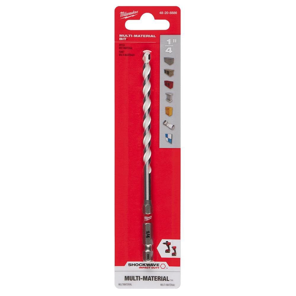 Milwaukee SHOCKWAVE Drill Bit Carbide Multi Material, 1/4 Inch x 6 Inch, large image number 11