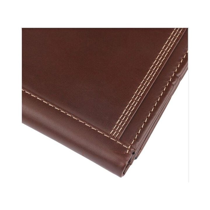 Carhartt Dark Brown Leather Trifold Wallet, large image number 5
