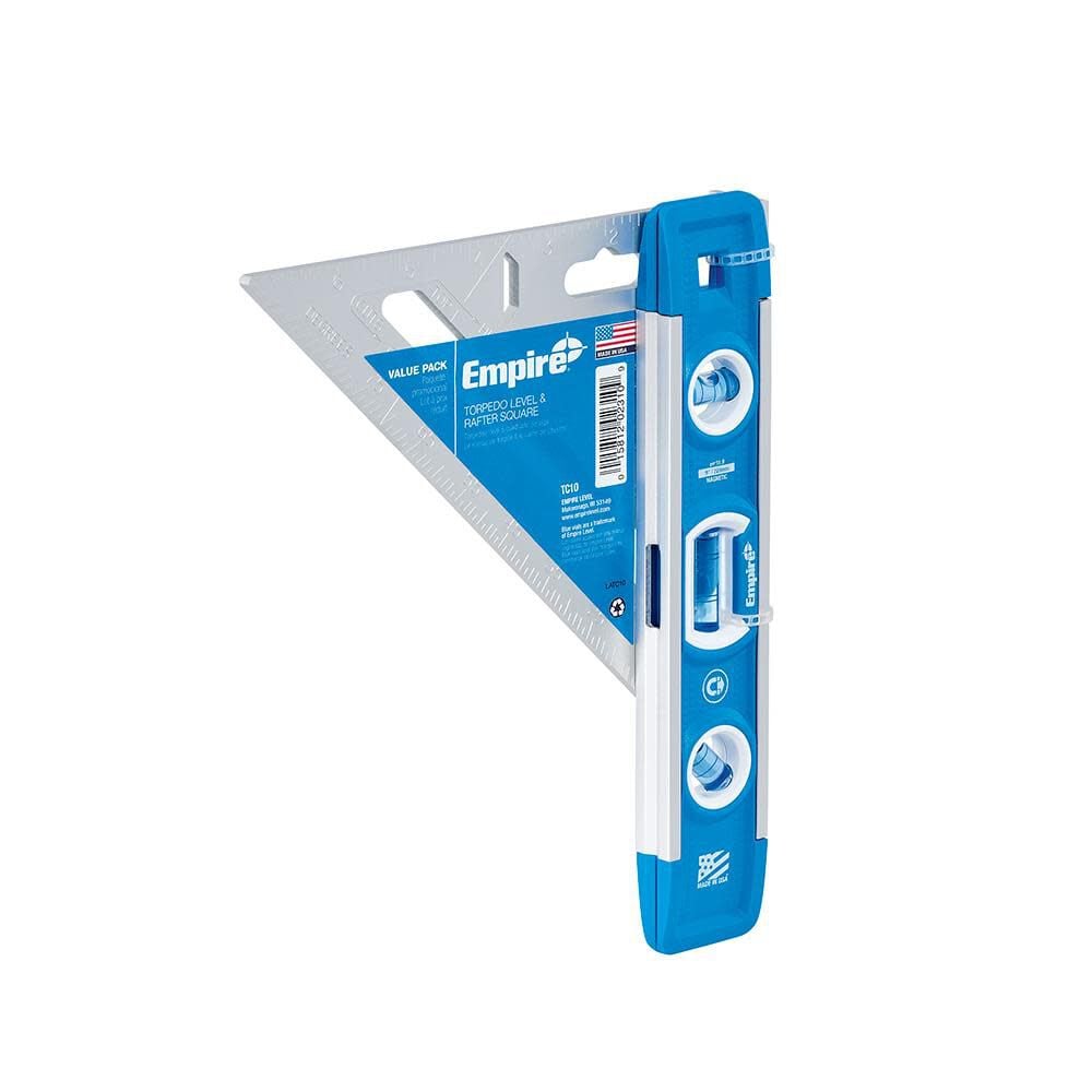 Empire Level 9 in. Torpedo Level/7 in. Rafter Square Combo, large image number 1