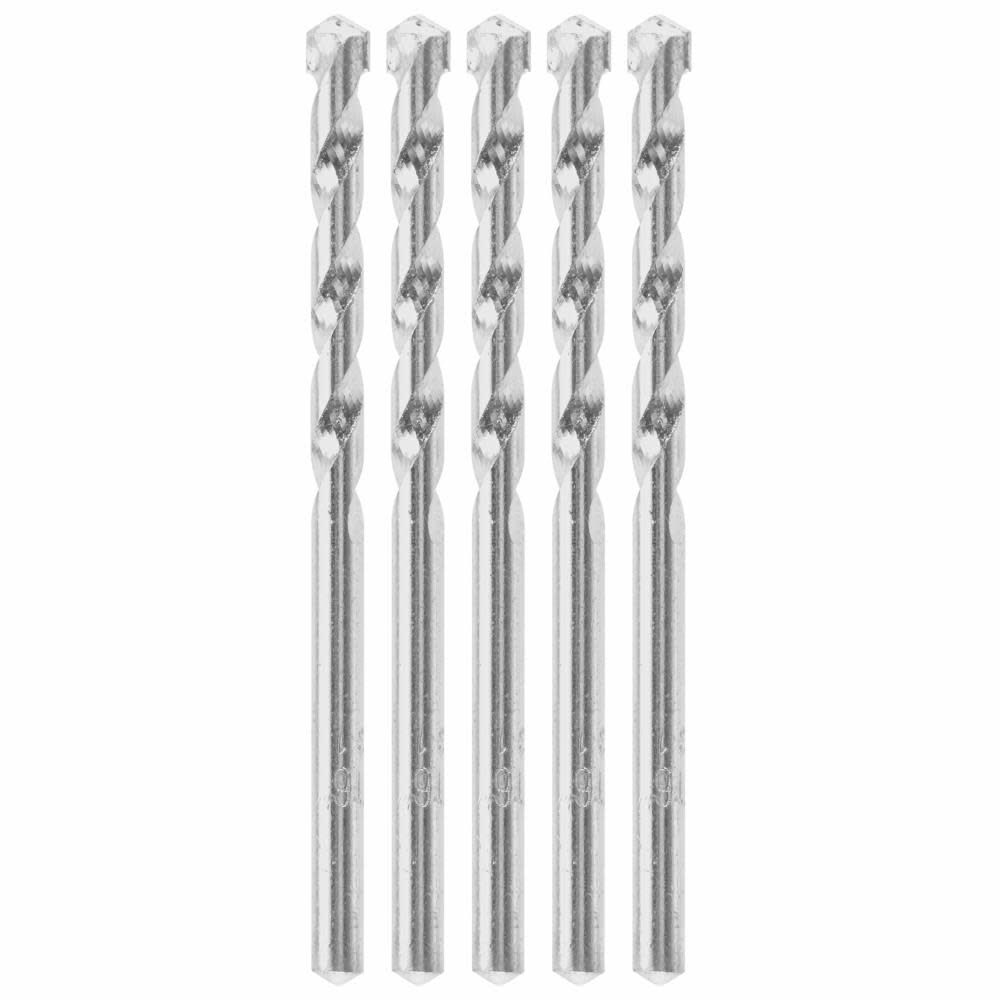 Bosch Masonry Drill Bits 3/16 Inch X 2 Inch X 3 Inch Fast Spiral Rotary 5 Pack - BM5207