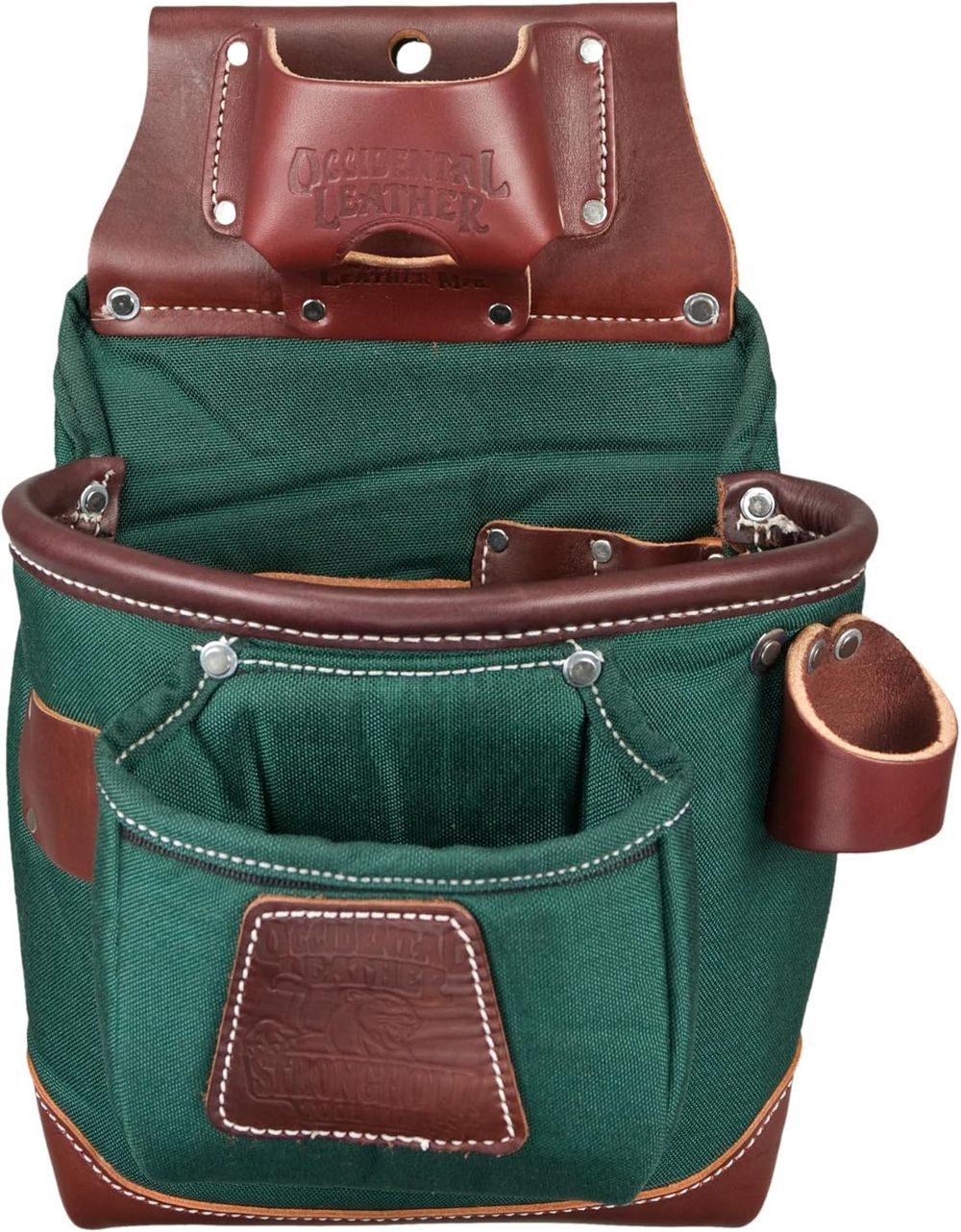 Occidental Leather FatLip 10 Inch Left Hand Leather Tool Bag, Hunter Green - 8584LH