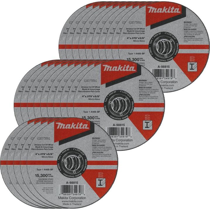 Makita Cut-Off Wheel Metal, 4 Inch x 5/8 Inch, 25pk, large image number 0