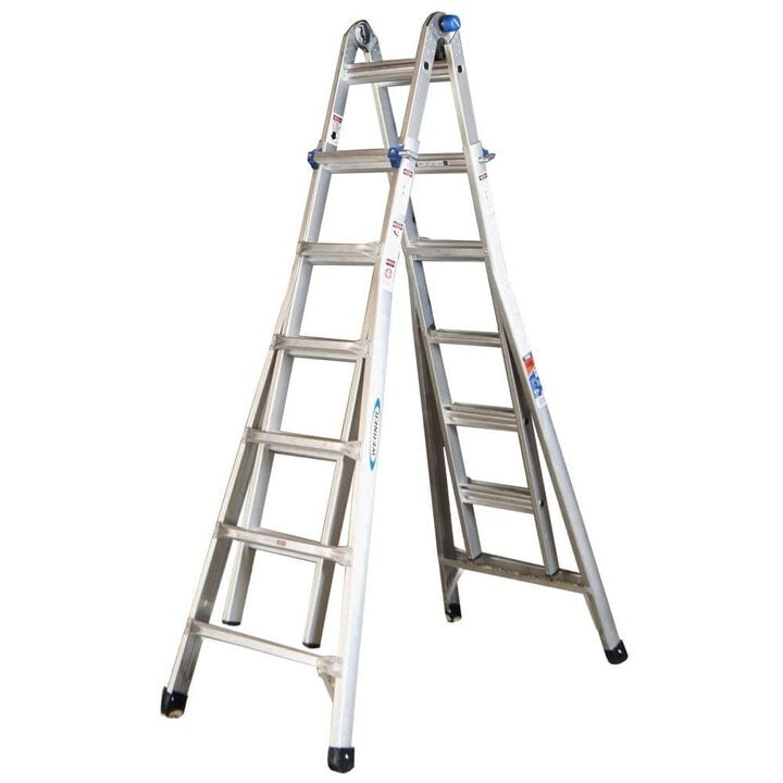 Werner 26-ft Aluminum 300-lb Telescoping Type IA Multi-Position Ladder