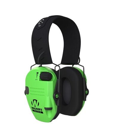 Walkers Safety Razor Slim Electronic Muffs- HiViz Green