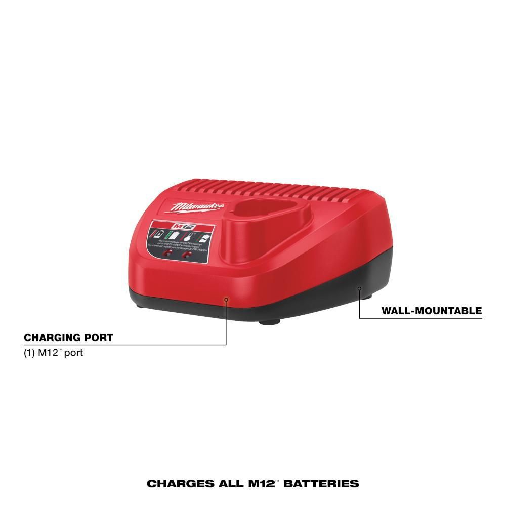 Milwaukee M12 Lithium-Ion Battery Charger, large image number 2