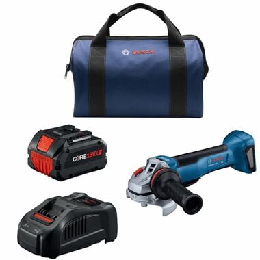 Bosch 18V 4.5/5in Angle Grinder Kit with CORE18V 8 Ah High Power Battery