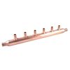 Sharkbite 1/2in T x 3/4in D Crimp Copper 6 Port Manifold Tee, small image number 2