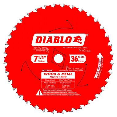 Diablo Tools 7-1/4in 36-Tooth Framing Saw Blade 2pk, large image number 1