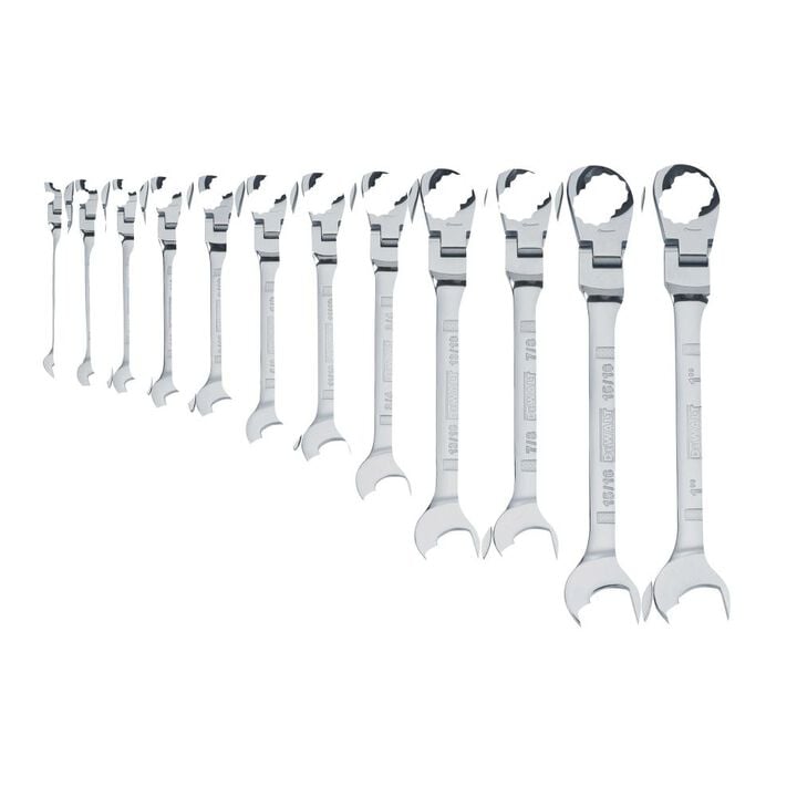 DEWALT 12 piece Flex Head Ratcheting SAE Wrench Set