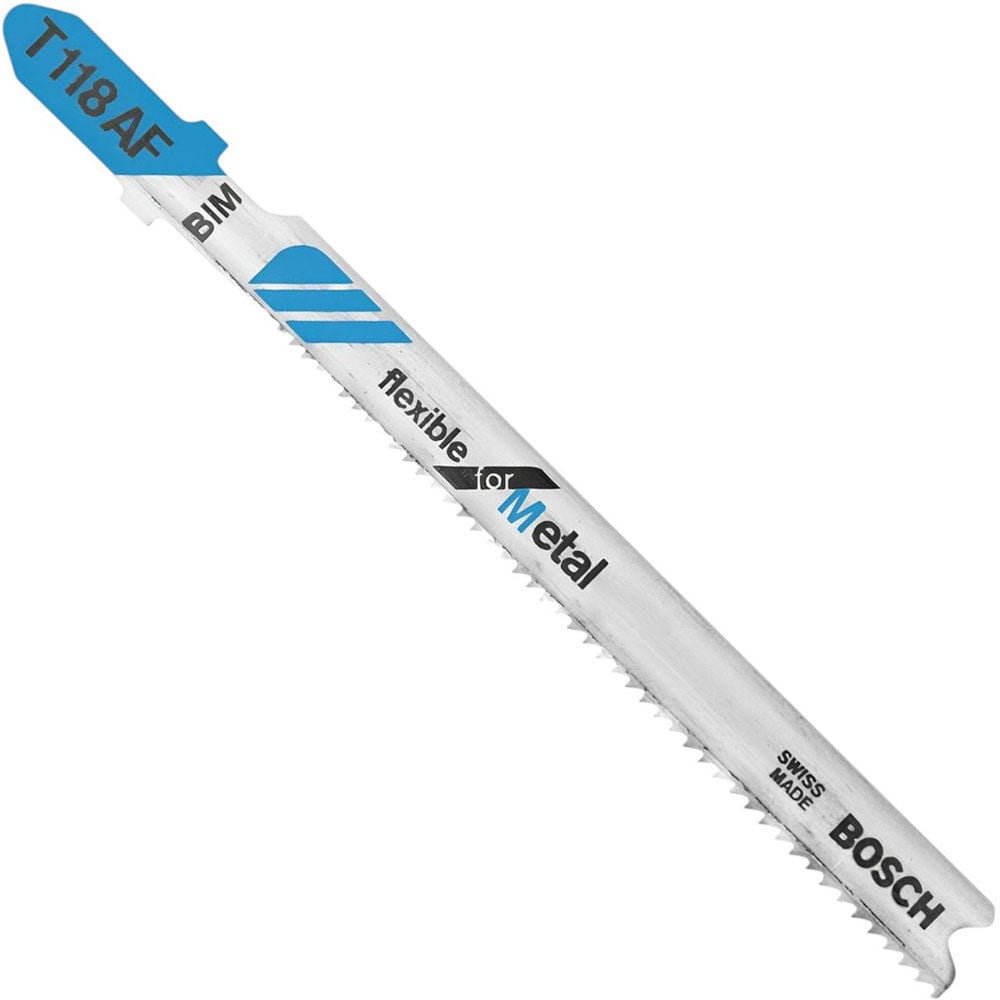 Bosch 5 pc. 3-5/8 Inch 17-24 TPI Flexible for Metal T-Shank Jig Saw Blades, large image number 1
