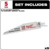 Milwaukee The Wrecker Multi-Material SAWZALL Blade 6 In. 7/11TPI 5 pk, small image number 2