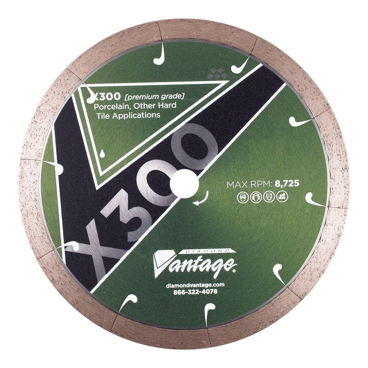 Diamond Vantage 10 Inch Segmented Diamond Premium Wet Blade for Porcelain Tile