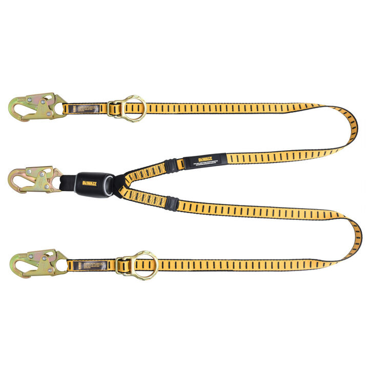 DEWALT 6 ft External Energy Absorber TieBack to D-Ring Twin Leg Lanyard, large image number 1