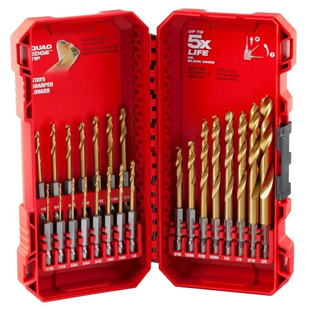 Milwaukee SHOCKWAVE Impact Duty RED HELIX Titanium Drill Bit Set  23PC, large image number 1