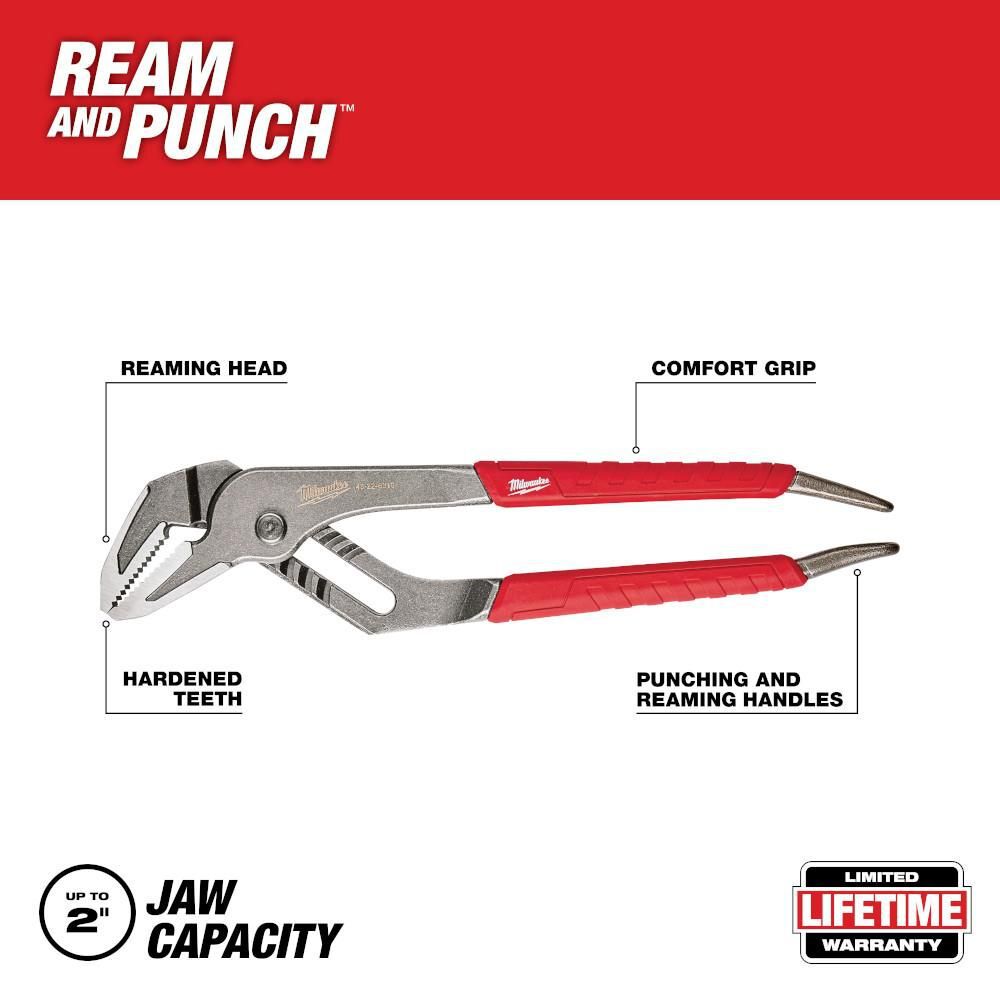 Milwaukee 6 In. Straight-Jaw Pliers, large image number 2