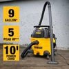 DEWALT 20V AC/DC 9 Gallon 5 HP Wet/Dry Vacuum, small image number 5