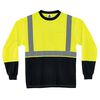 Ergodyne Glowear 8291BK Type R Class 2 Black Front Long Sleeve T-Sh3XLirt -, small image number 1