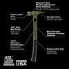 Stiletto TIBONE 15oz Limited Edition Gold Titanium Framing Hammer with Green Handle, small image number 3