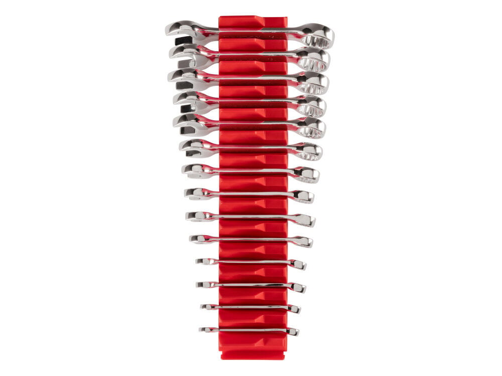 Tekton Stubby Combination Wrench Set, Organizers, 14 Pieces (6-19 mm), large image number 1