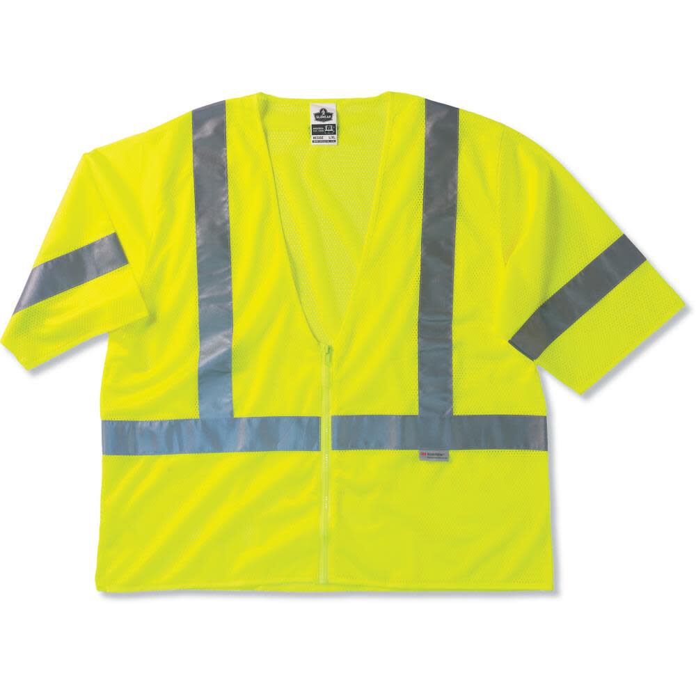 Ergodyne GloWear 8320Z Class 3 Lime Green Safety Vest - Size 4X/5X - 22129