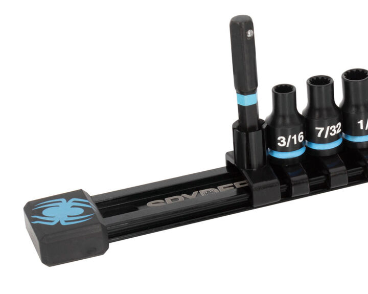 Spyder 1/4 Inch Drive SAE Shallow Impact Socket Set with Adapter, 11 Pieces, large image number 7