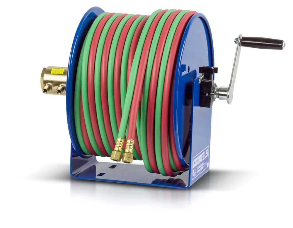 Coxreels 1/4 in x 100 ft Welding Hand Crank Oxygen-Acetylene Hose Reel 200 PSI, large image number 2