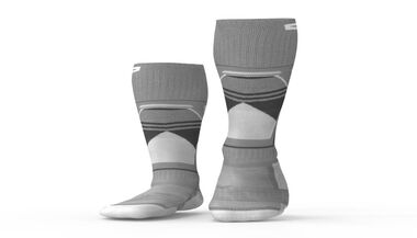 Mobile Warming Premium 2.0 Merino Heated Socks Womens 3.7V Grey and Pink Medium, large image number 2