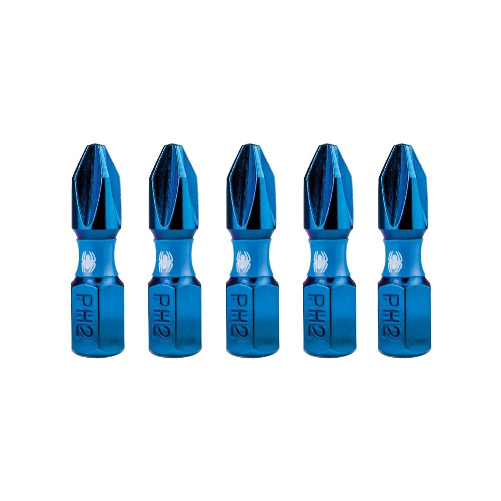 Spyder 1 Inch PH2 Impact Driver Bit, 5 Pieces, large image number 1