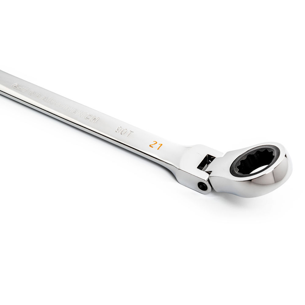 GEARWRENCH 21mm 90T 12 Point Flex Head Ratcheting Combination Wrench, large image number 2