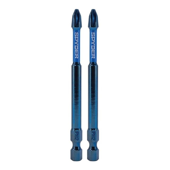 Spyder 3-1/2 Inch PH2 Impact Driver Bit, 2 Pieces
