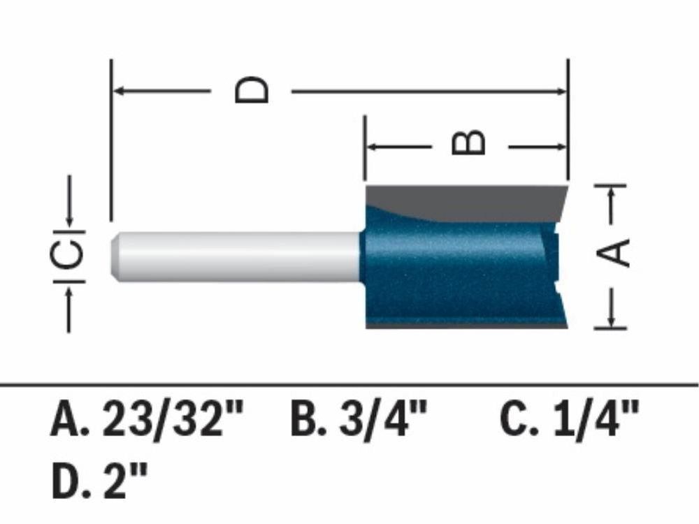 Bosch 23/32in x 3/4in Carbide Tipped Plywood Mortising Router Bit, large image number 4