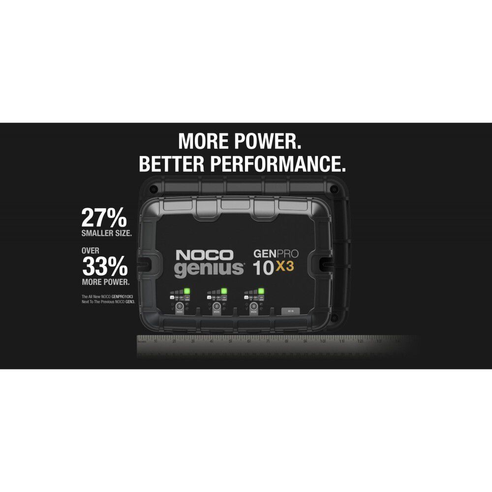 Noco 12V Battery Charger 30A Fully Automatic 3 Bank On Board, large image number 3