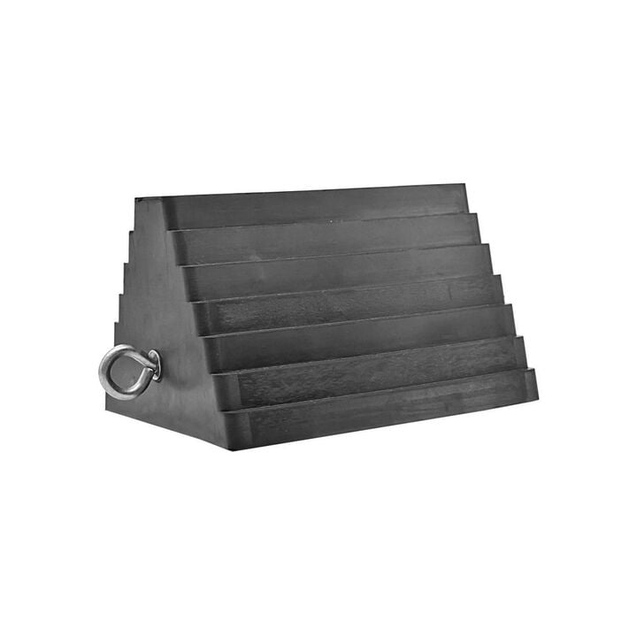 BluBird Rubber Pyramid Wheel Chock with Eye-Bolt