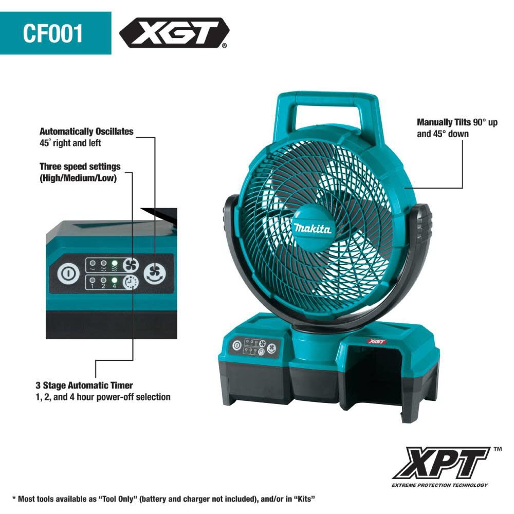 Makita Promotional XGT 40V Max Fan 9 1/4 Inch (Bare Tool), large image number 2