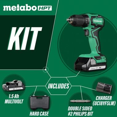 Metabo HPT 18V Brushless 1/2-in Driver Drill Kit, large image number 2