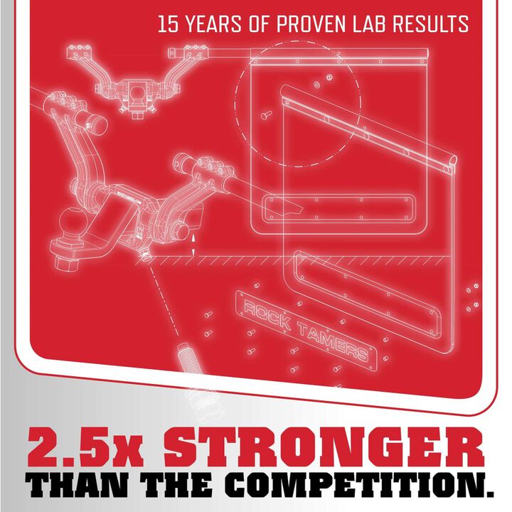 Rock Tamers 2 Inch Drawbar Adjustable Mudflap System, large image number 9