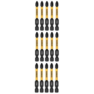 DEWALT 2.25 in Phillips #2 Flextorq 15pk
