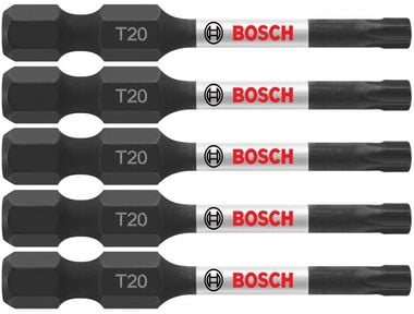 Bosch Impact Tough 2 Inch Torx #20 Power Bits 5 Piece