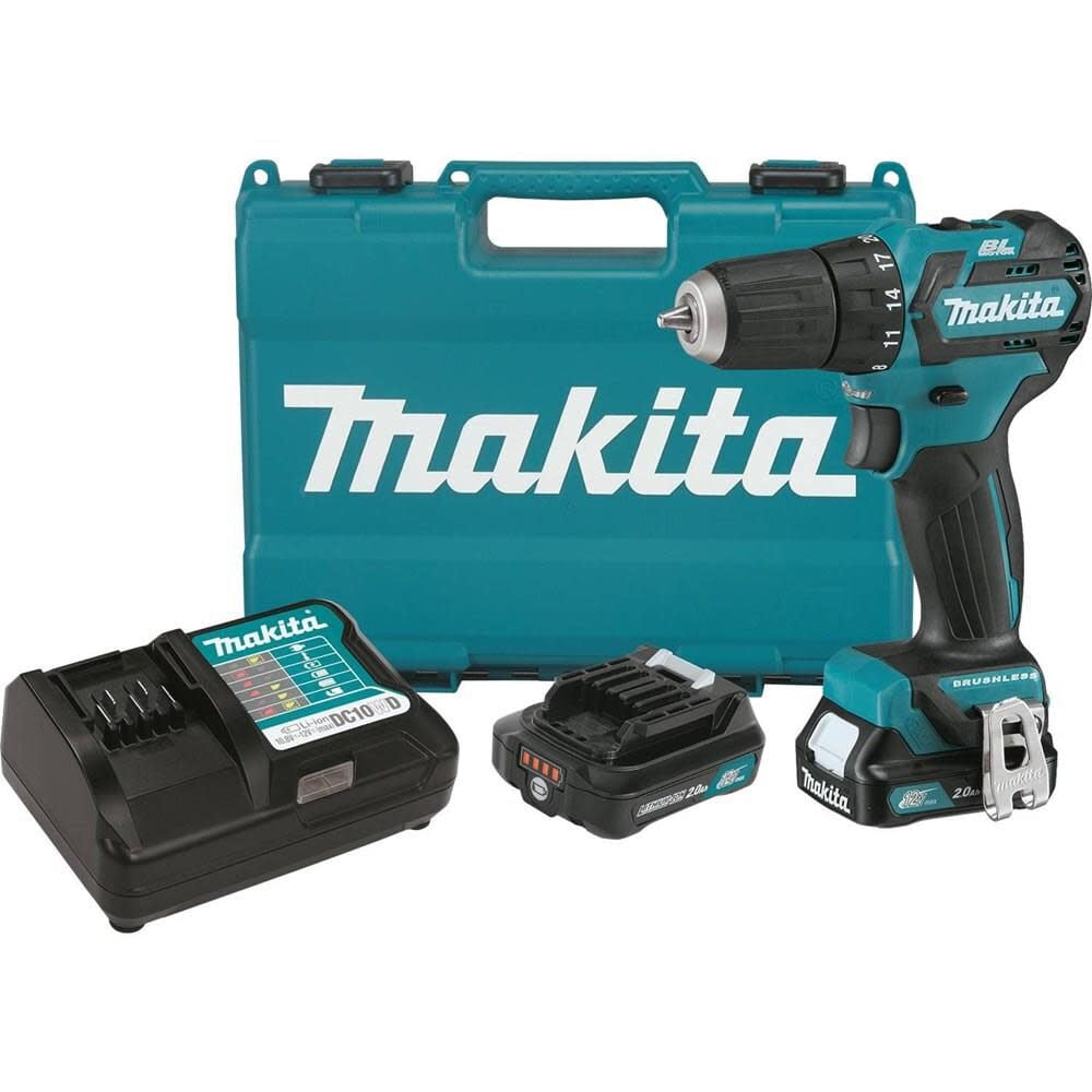 Makita 12V max CXT Lithium-Ion Brushless Cordless 3/8 in. Driver-Drill Kit – FD07R1