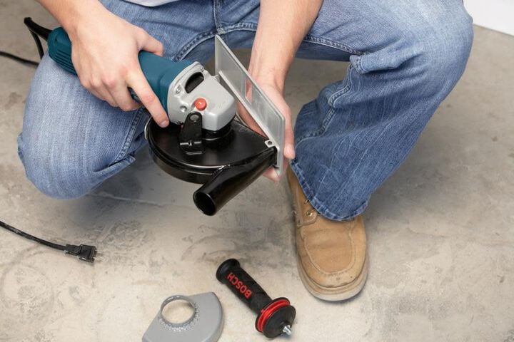 Bosch Dust-Extraction Guard for 4-1/2 Inch and 5 Inch Small Angle Grinders, large image number 2