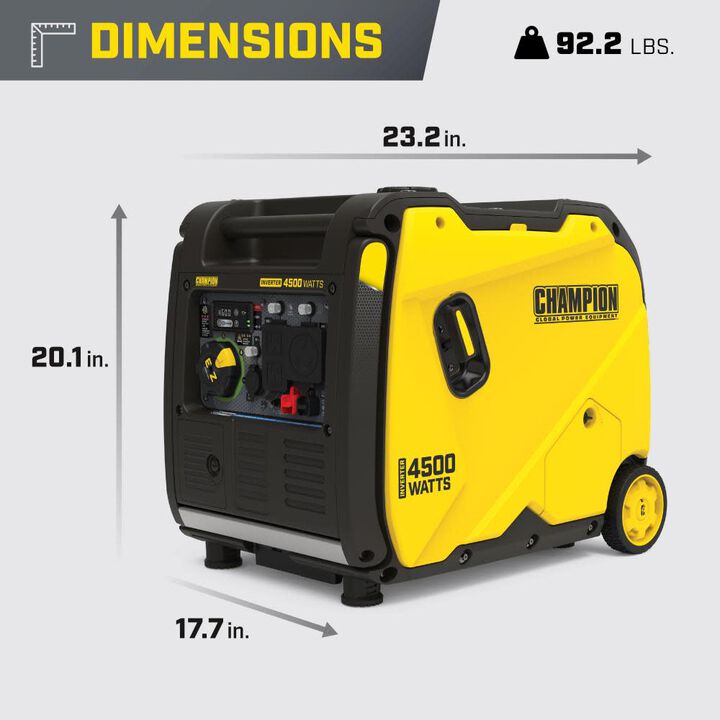 Champion Power Equipment 4500-Watt Gas Powered 49 State RV Ready Portable Inverter Generator with Quiet Technology, large image number 6