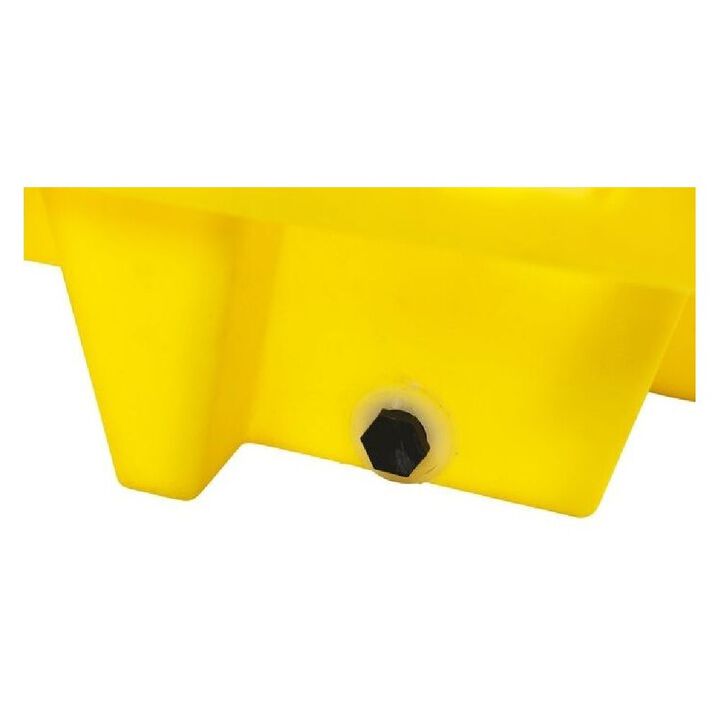 Justrite Plastic 4 Drum Nestable Pallet, Yellow, large image number 6