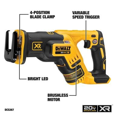 DEWALT 20V MAX XR Hammer Drill & Reciprocating Saw Combo Kit, large image number 2