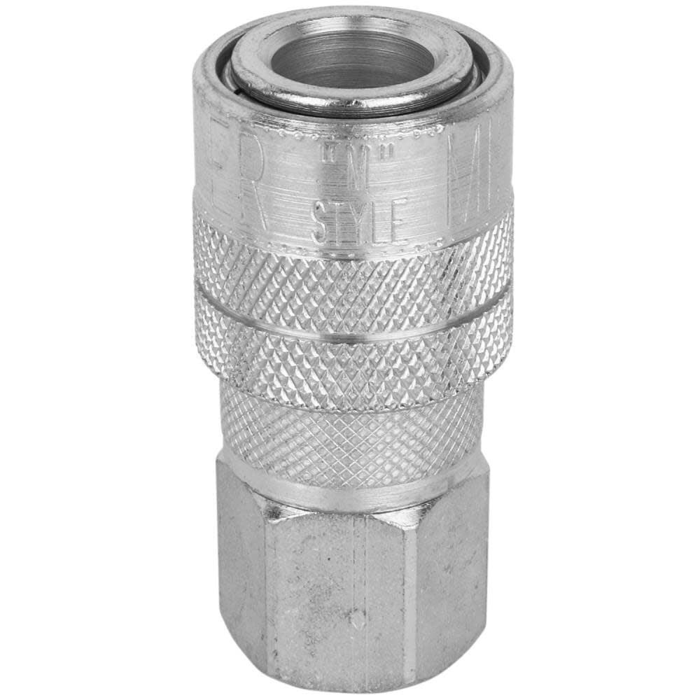 Milton 1/4in FNPT Industrial Interchange M Style Quick Connect Steel Coupler, large image number 1