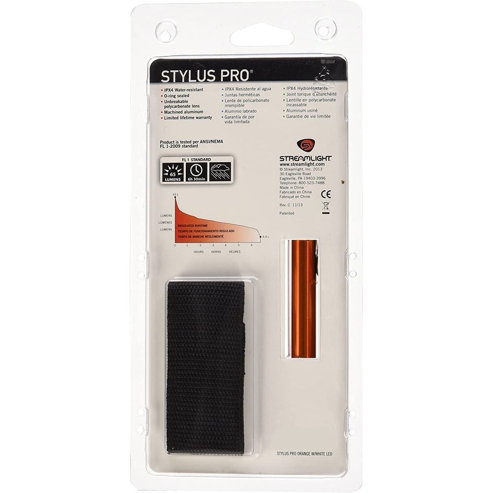 Streamlight Stylus Pro Penlight AAA Battery Powered LED Orange, large image number 3