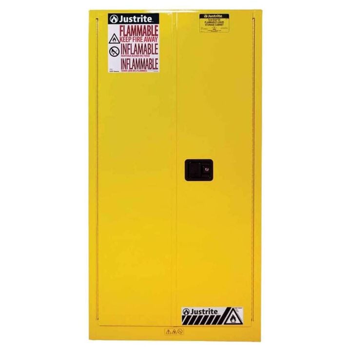 Justrite 60 Gallon Yellow Steel Self Close Flammable Cabinet