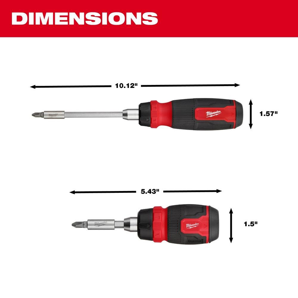 Milwaukee 14-in-1 Ratcheting Multi-Bit and 8-in-1 Ratcheting Compact Multi-bit Screwdriver Set 2pc, large image number 6