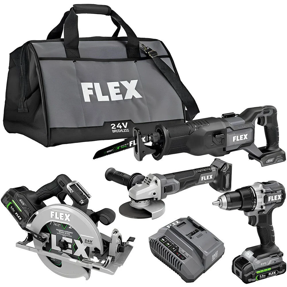 FLEX 24V 4pc Cordless Combo Kit, large image number 1