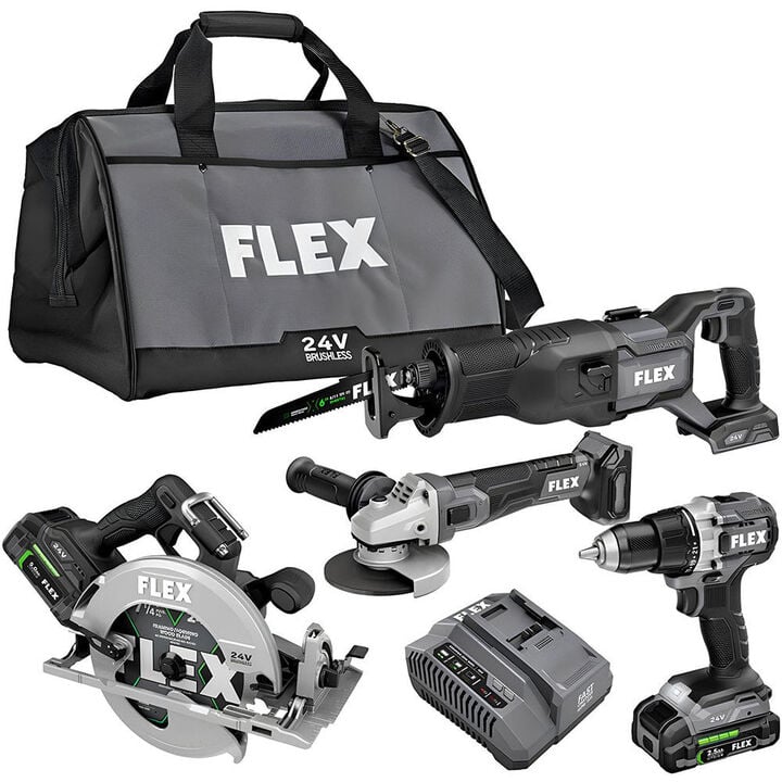FLEX 24V 4pc Cordless Combo Kit
